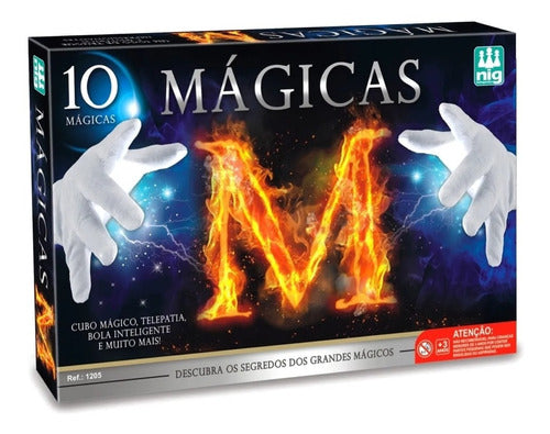 Jogo Kit 10 Magicas Criança Truques Cartas Nig Brinquedos