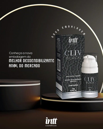 Cliv black gel dessensibilizante lubrificante anal efeito gelado - IN0629 Intt - Megalonania