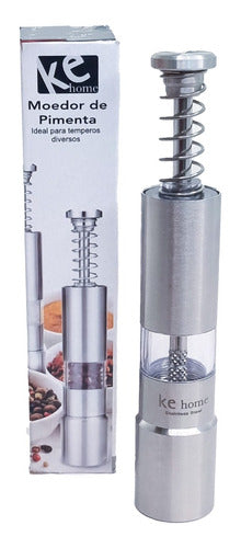 Moedor de Pimenta Utensilio de Cozinha Inox Especiarias Ke Home