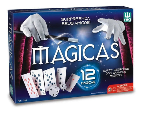 Jogo de Mágicas Divertido Kit De 12 Magicas Infantil Nig Brinquedos