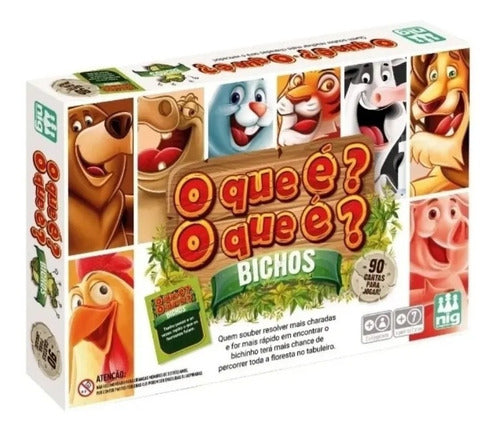 Jogo Infantil Educativo O Que É O Que É Bichos 90 Cartas Nig