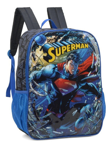 Mochila de Costas Bag Grande Escolar Super Man Superman Dc Super-Homem - Luxcel