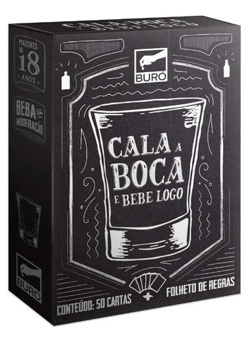 Cala A Boca E Bebe Logo - Mesa Tabuleiro Jogo De Cartas  Buro