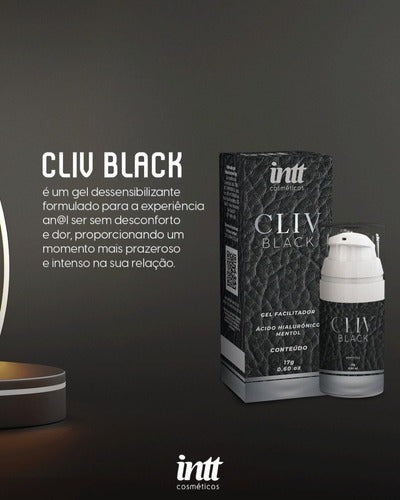 Cliv black gel dessensibilizante lubrificante anal efeito gelado - IN0629 Intt - Megalonania