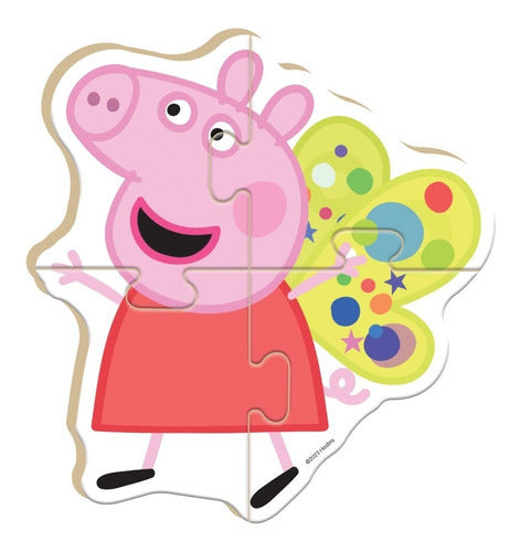 Jogo Infantil Primeiro Quebra Cabeça 14PÇS Peppa Pig Nig Brinquedo