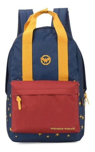 Mochila de Costas Escolar Juvenil Mulher Maravilha DC Wonder Woman Liga da Justiça - Luxcel