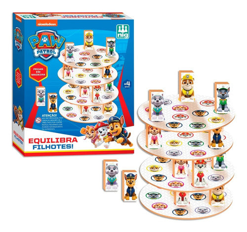 Jogo Tabuleiro Equilibra Filhotes Patrulha Canina Toys Nig