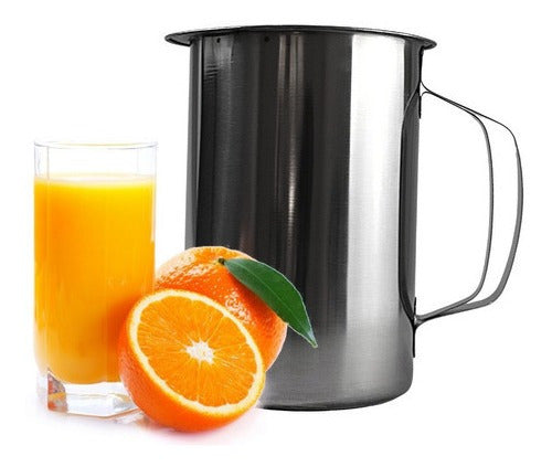 Jarra Inox com Alça para Cozinha Suco Água 1,8L Ke Home