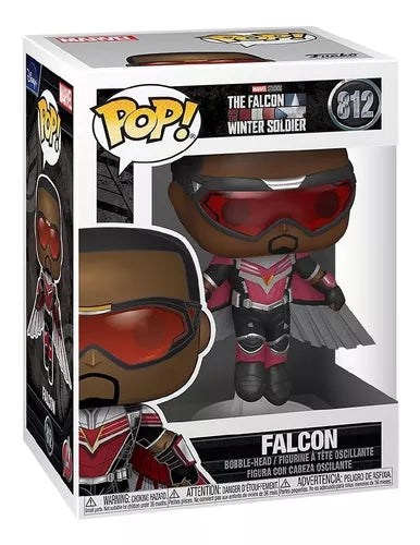 Boneco Pop Funko Marvel Falcon 812 Falcão Soldado Invernal Avengers Brinquedo Coleção Marvel Studios Falcon Presente Colecionável Vingadores