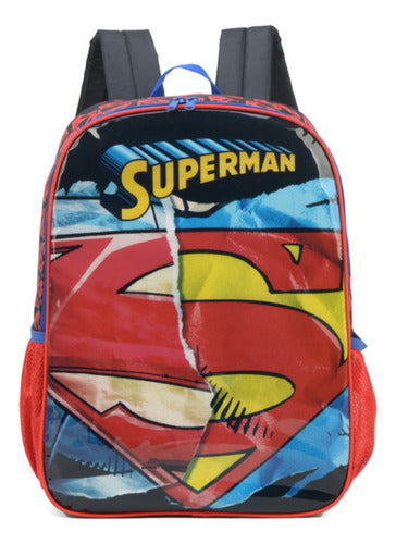 Mochila de Costas Infantil Escolar Herói Superman Dc Liga da Justiça Super Homem  - Luxcel