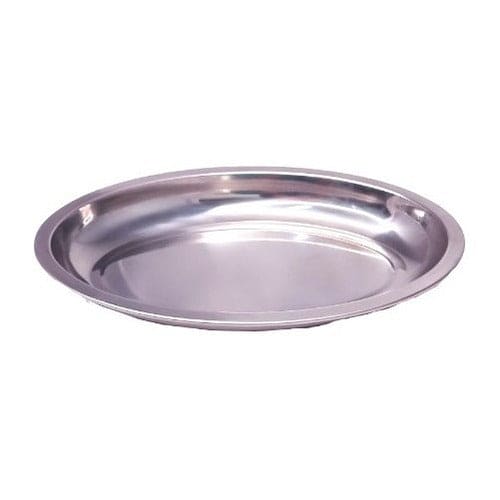 Travessa Funda 30cm Oval Inox Festa Bar Comida Porção Batata Ke Home