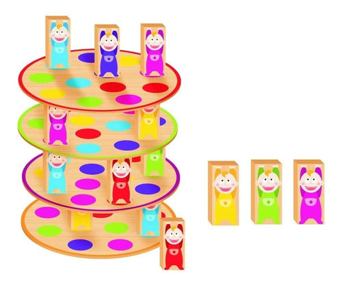 Jogo Didático Infantil Equilibra Bebês Nig Brinquedo Madeira