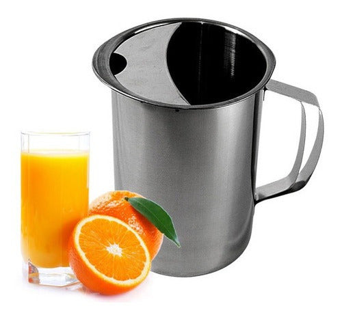 Jarra Inox com Alça para Cozinha Suco Água 1,8L Ke Home