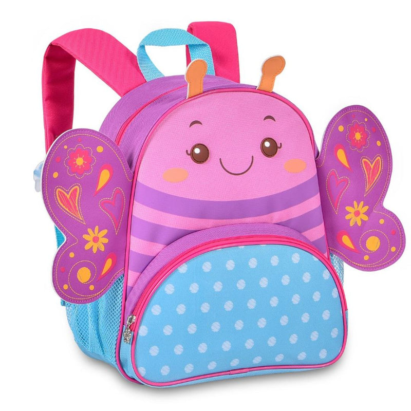 Kit Mochila de Costas Bolsa Mala Lancheira Térmica Infantil Menina Borboleta Roxo Criança Pets Clio