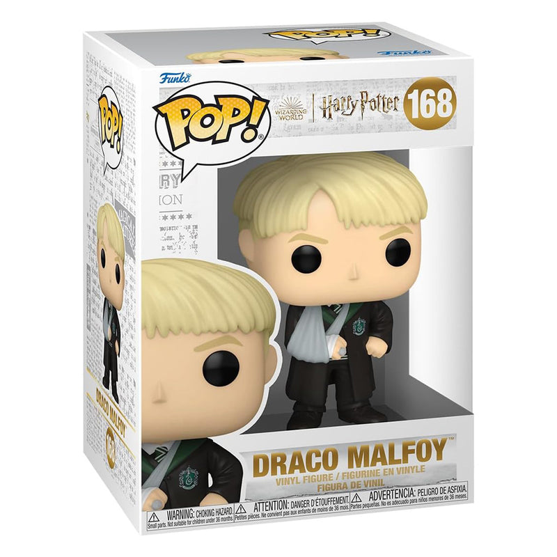 Boneco Funko POP Draco Malfoe 168 Move Harry Potter Brinquedo Colecionável Magia Presente Coleção Criança