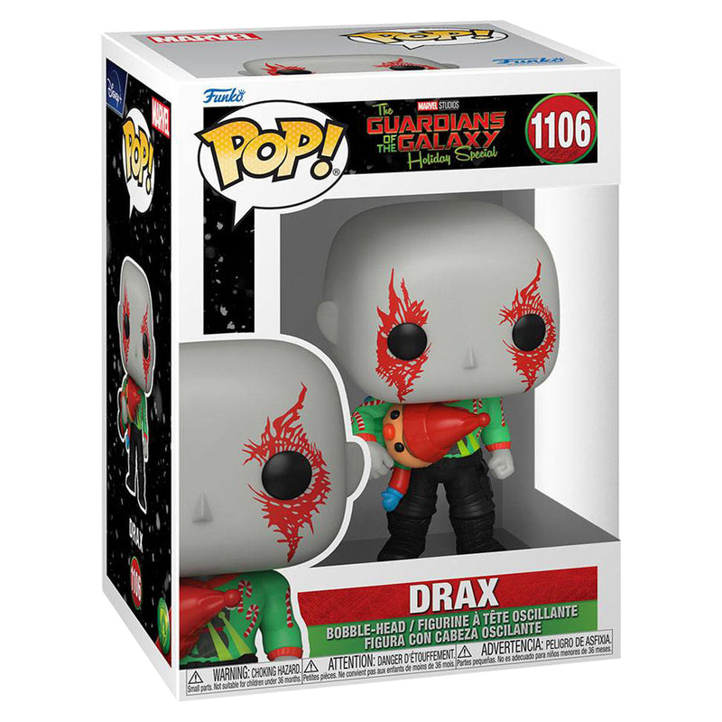 Boneco Funko POP Drax 1106 Marvel Disney Move Guardians Of The Galaxy Holiday Special Brinquedo Colecionável Presente Coleção Criança