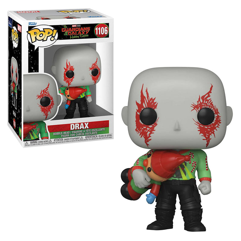 Boneco Funko POP Drax 1106 Marvel Disney Move Guardians Of The Galaxy Holiday Special Brinquedo Colecionável Presente Coleção Criança