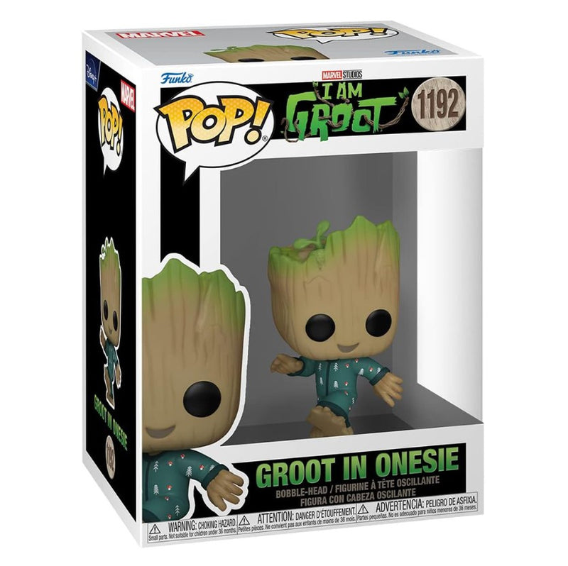 Boneco Funko Pop IAM GROOT GROOT IN ONESIE DANCING 1192 Brinquedo Coleção Groot Guardiões da Galáxia Presente Criança