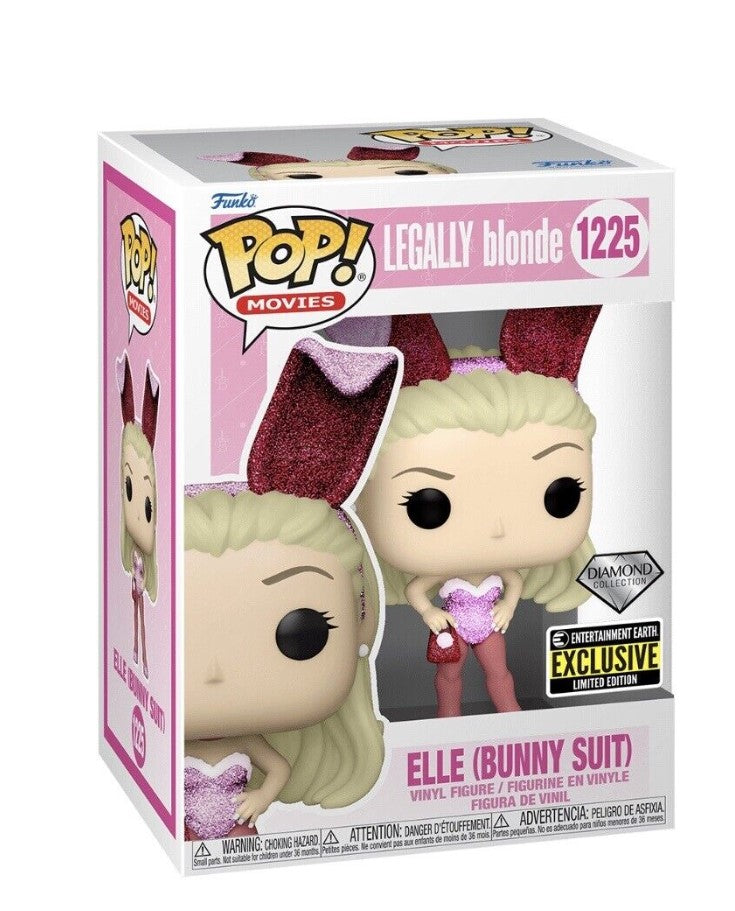 Boneco Funko Pop! Elle Legalmente Loira 1225 Coelhinha Bunny Brinquedo Colecionável Filme Presente