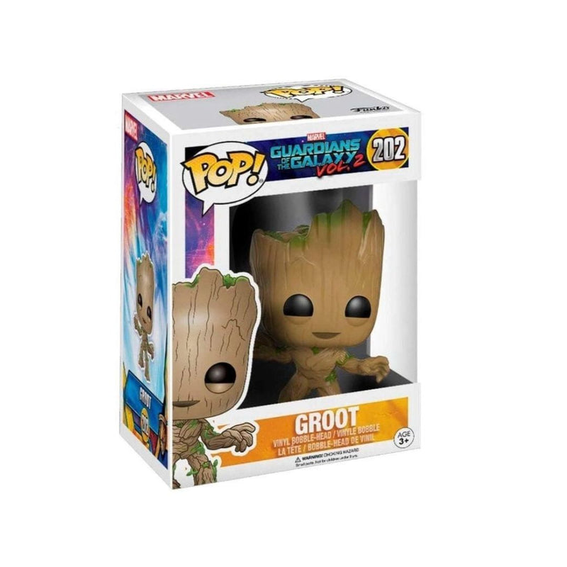 Boneco Funko Pop GUARDIANS GALAXY 2 GROOT 202 Marvel Boneco Colecionável Presente Criança Baby Groot Coleção Guardiões da Galáxia Marvel Studios