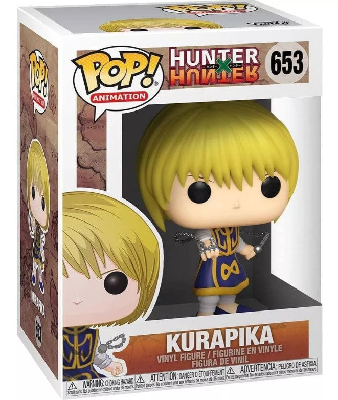 Boneco Anime Funko Pop Hunter X Hunter Kurapika 653 Vinil Colecionáveis Colecionável - Megalonania