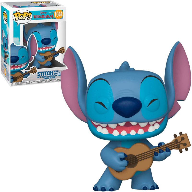 Boneco Funko POP Stitch Witch Ukulele 1044 Move Animation Disney Lilo & Stitch Brinquedo Colecionável Presente Coleção Criança