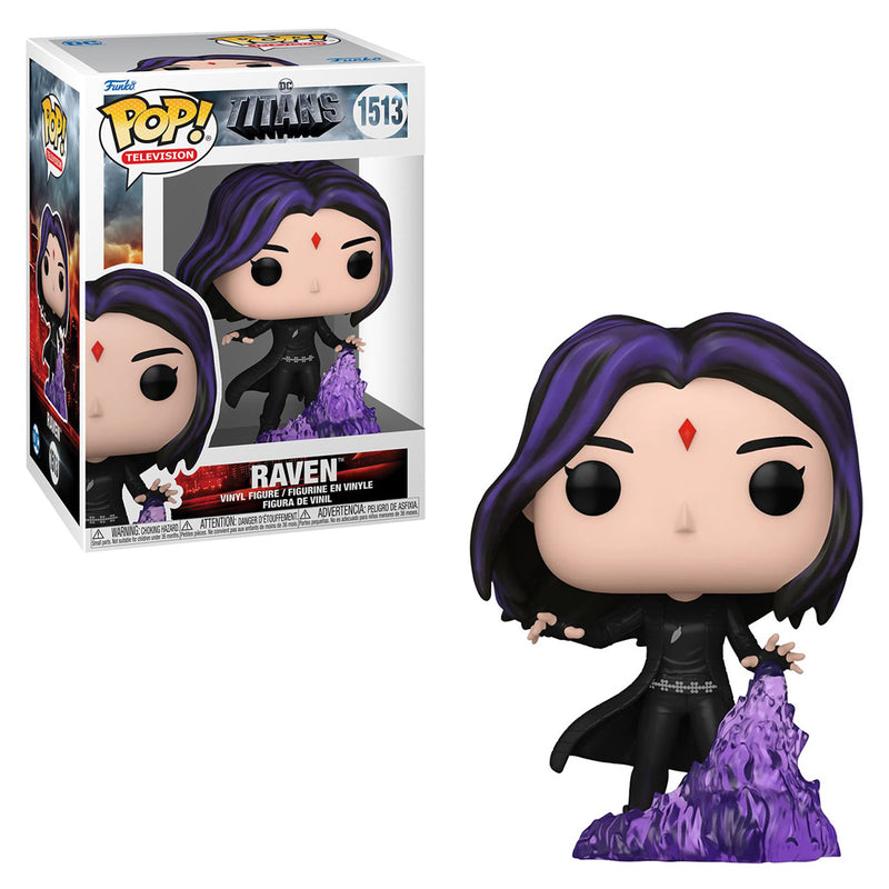 Boneco Funko POP Ravena 1513  DC Comics Animation TV Teen Titans Brinquedo Colecionável Presente Coleção Criança