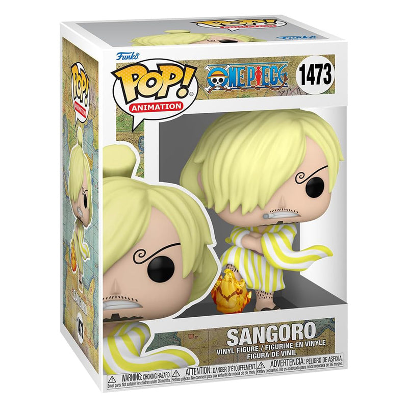 Boneco Funko POP Sangoro 1473 Anime One Piece Brinquedo Colecionável Presente Criança