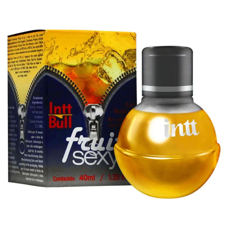 Intt Cosméticos Gel Térmico Beijável Sabor Energético 40 Ml - Fruit Sexy Intt Bull Amarelo