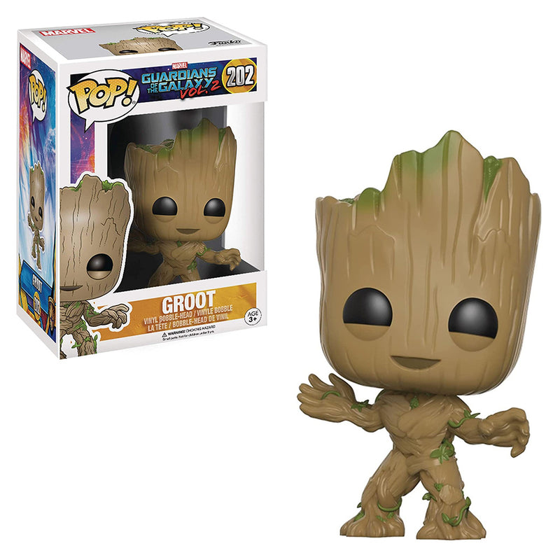 Boneco Funko POP Groot 202 Marvel Disney Filme Guardiões da Galaxia Vol 2 Brinquedo Colecionável Presente Coleção Criança