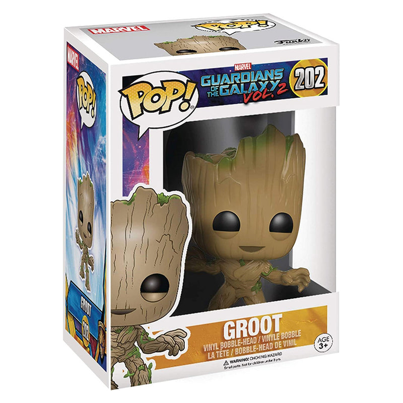 Boneco Funko POP Groot 202 Marvel Disney Filme Guardiões da Galaxia Vol 2 Brinquedo Colecionável Presente Coleção Criança