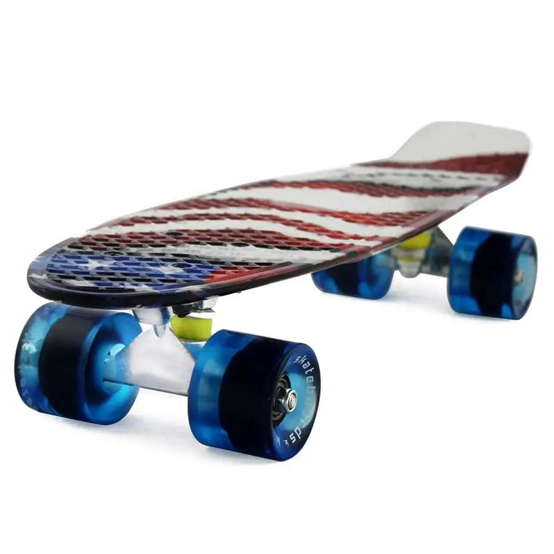 Brinquedo Retro Mini Cruiser Skateboard para Crianças Durável Portátil 22 Polegadas Iniciantes Esportes Meninos Juventude Brinquedo Presente Criança