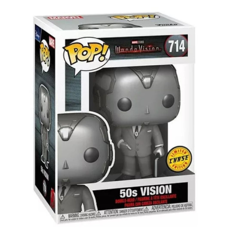 Boneco Funko Wanda Vision 50s 714 Brinquedo Criança Presente Marvel Studios Avengers Visão Coleção Figura Colecionável