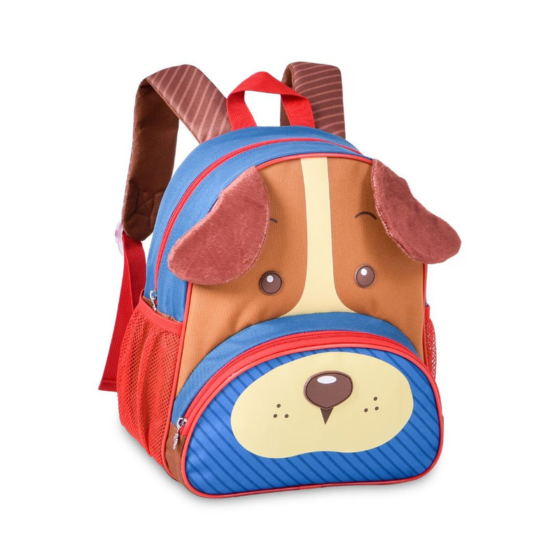 KIt Mochila De Costas Cachorro Vermelho Mala Bolsa Lancheira Térmica Duas Alças Lanchinho Infantil Escolar Mascuino Clio