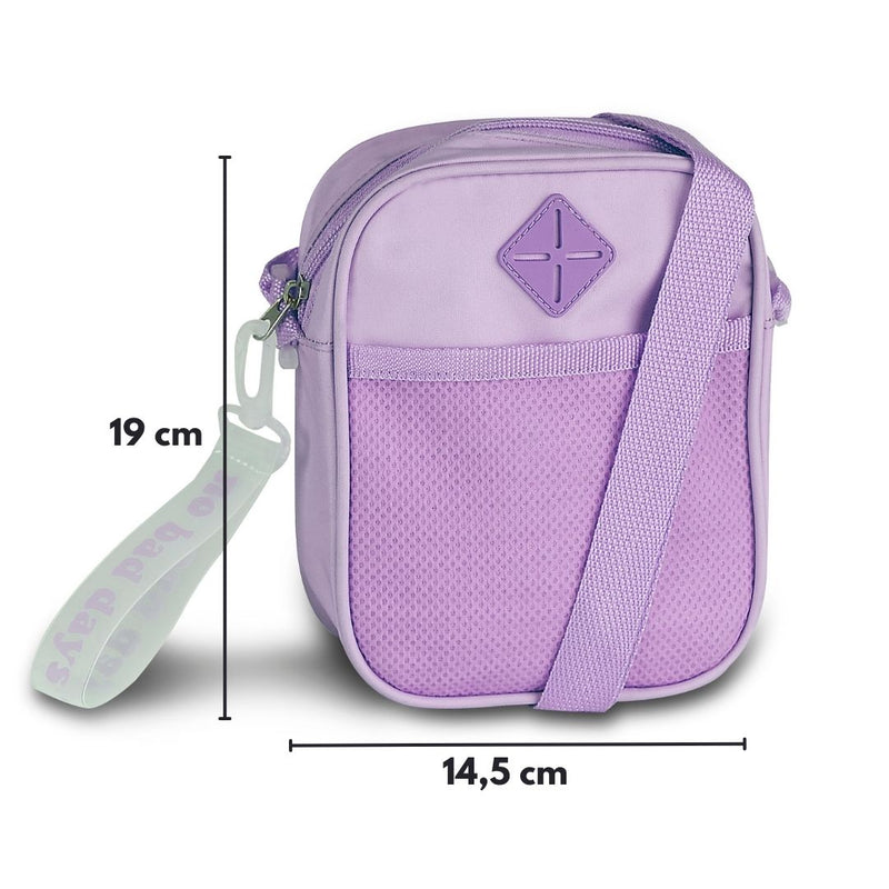 Bolsa Mala Transversal Azul Celeste Rosa Lilás Verde Claro Juvenil Clio