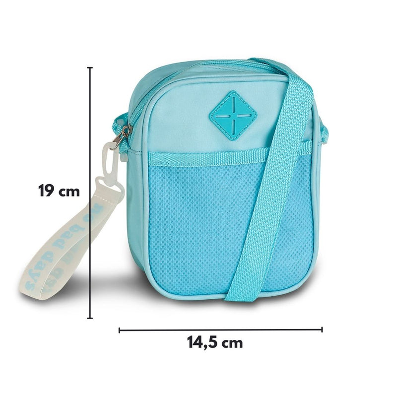 Bolsa Mala Transversal Azul Celeste Rosa Lilás Verde Claro Juvenil Clio