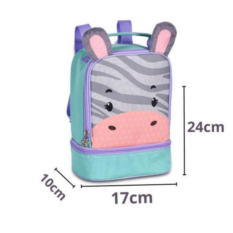 Lancheira Térmica Girafa Zebra Gatinha Duas Alças Lanchinho Escolar Infantil Clio