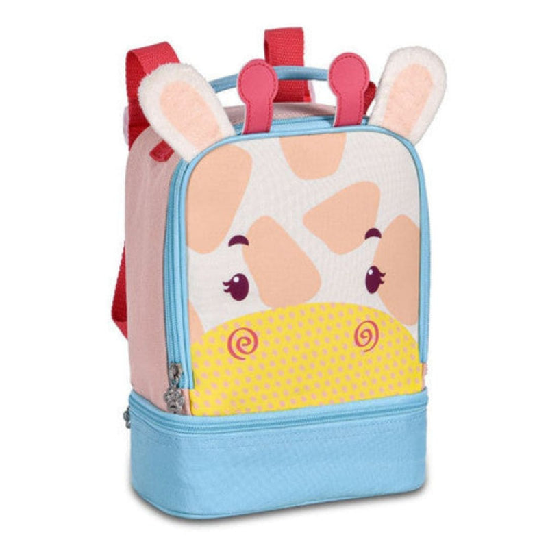 Kit Mochila Bolsa Mala Infantil Lancheira Térmica Menina Girafa Criança Bebê Feminina Presente Clio