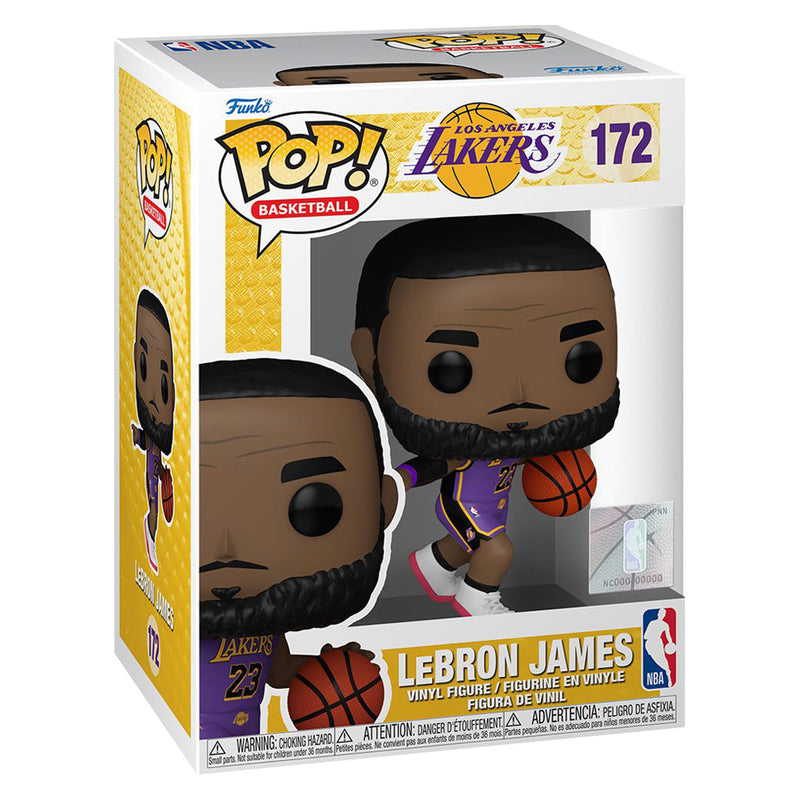 Boneco Funko POP Lebron James 172 Basketball NBA Los Angeles Lakers Esporte Brinquedo Colecionável Esporte Presente Criança