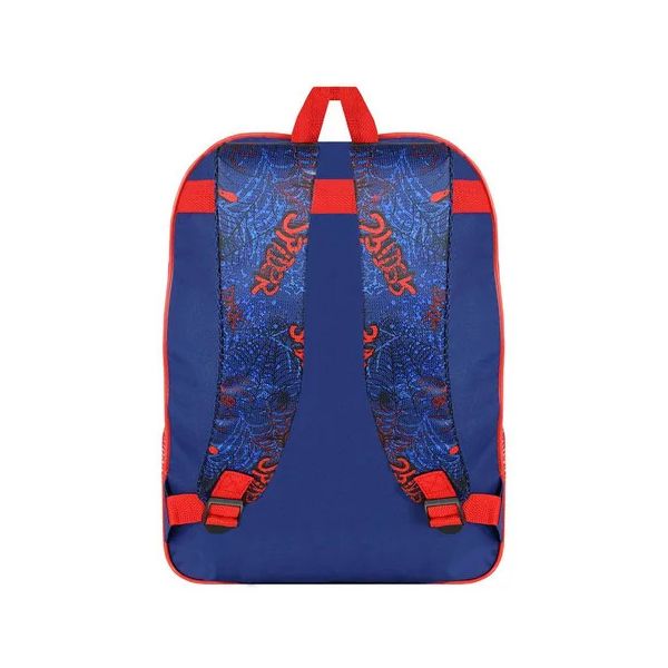 Mochila de Costas Escolar Homem Infantil Aranha Spider Dark Spider para Meninos Azul e Vermelha - Clio