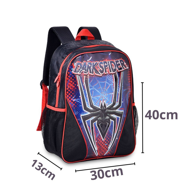 Mochila de Costas Mala Bolsa Dark Spider Homem Aranha Infantil Masculino Escolar Clio