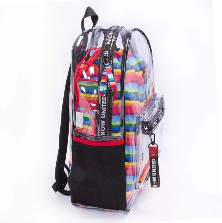 Mochila Now United Juvenil Escolar Transparente Menina - Clio