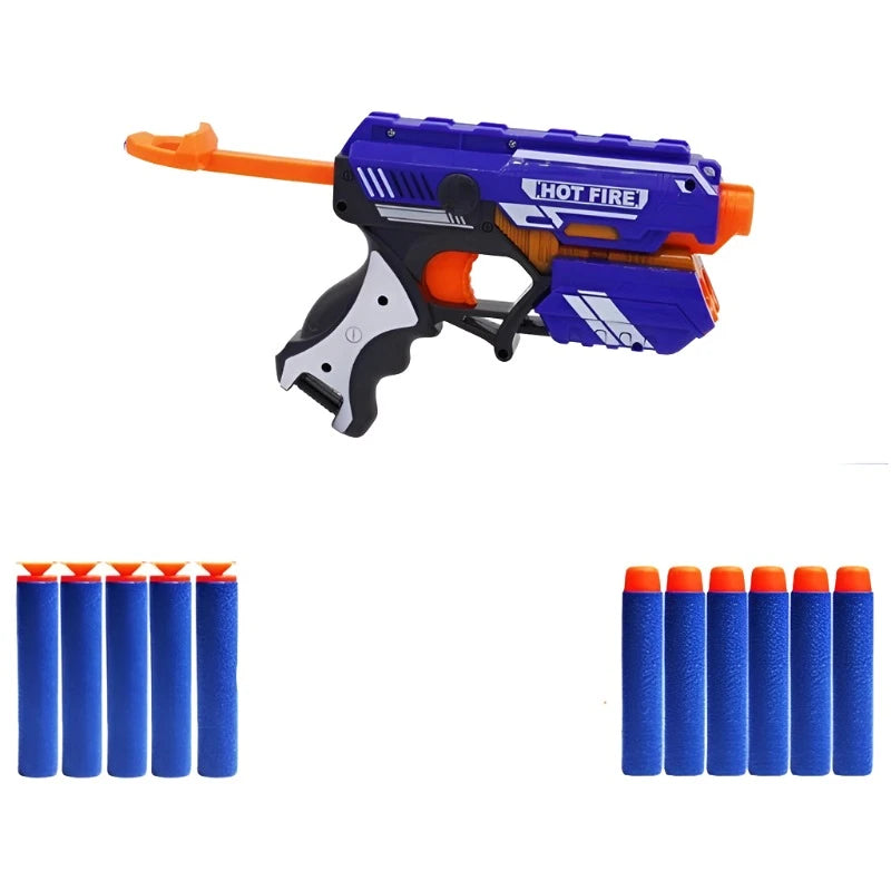 Brinquedo Kit de Pistola de Brinquedo com Munição de Borracha Macia para Crianças Compatível com Nerf - Megalonania