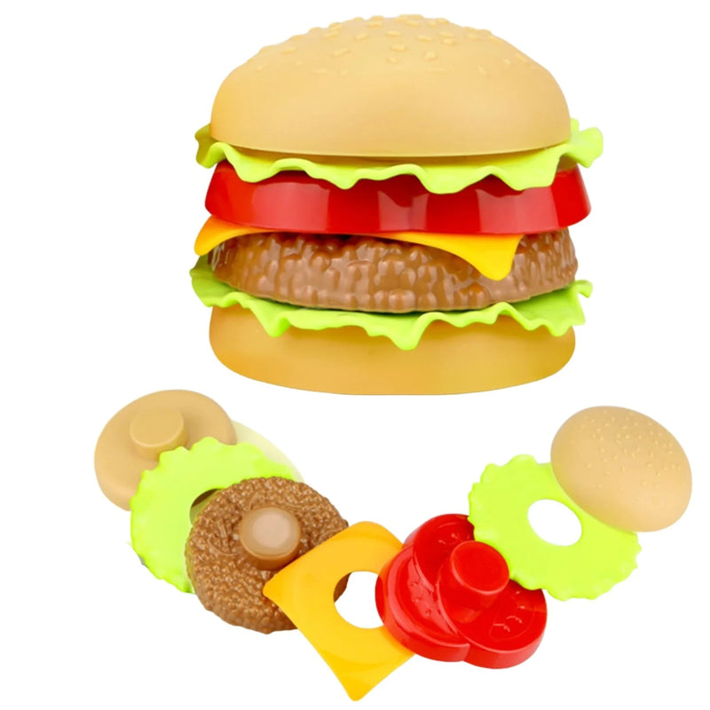 Brinquedo de Montagem Simulated Food Seven Layer Burger Disassembly Hamburger Sete Camadas Comida Presente Criança - Megalonania