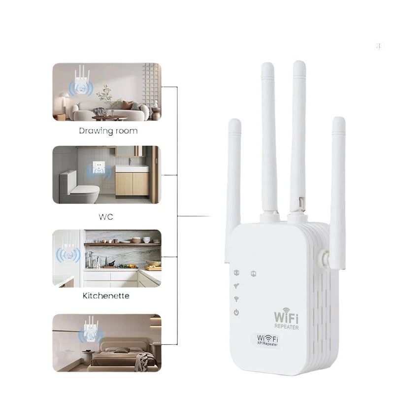 Repetidor WiFi sem Fio de Banda Dupla Impulsionador de Sinal WiFi 2.4G  5G Extensor 802.11BGN Gigabit UE Plugs EUA Amplificador WiFi WPS Rout