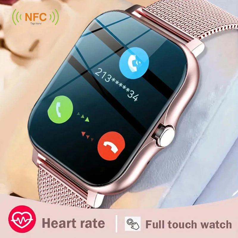 Relógio Inteligente Smartwatch Xiaomi Full Touch Screen Esportivo e Fitness para Homens e Mulheres BT Call Relógio de Pulso Digital Novo para 2024 Acessório