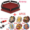 Novo Conjunto de Lançadores e Arena Beyblade Burst Animação Desenho Brinquedos com Starter e Arena Metal God Top Beyblade Blades e Acessórios Presente para Crianças Meninos e Meninas