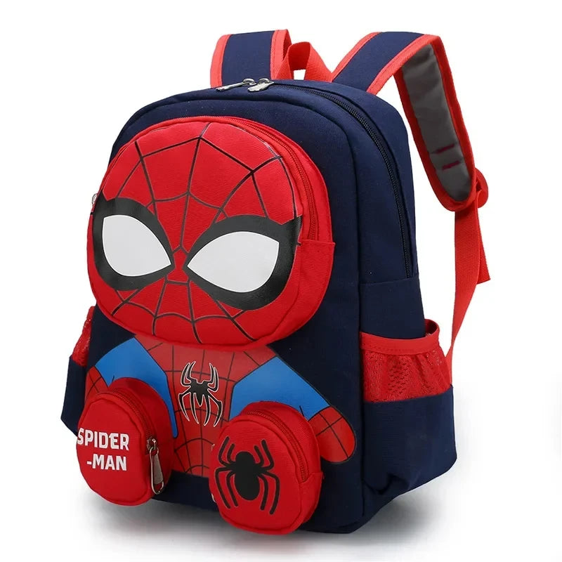 Mochila 3D Cartoon Spiderman para Estudantes Marvel Escolar Meninos e Meninas Presente