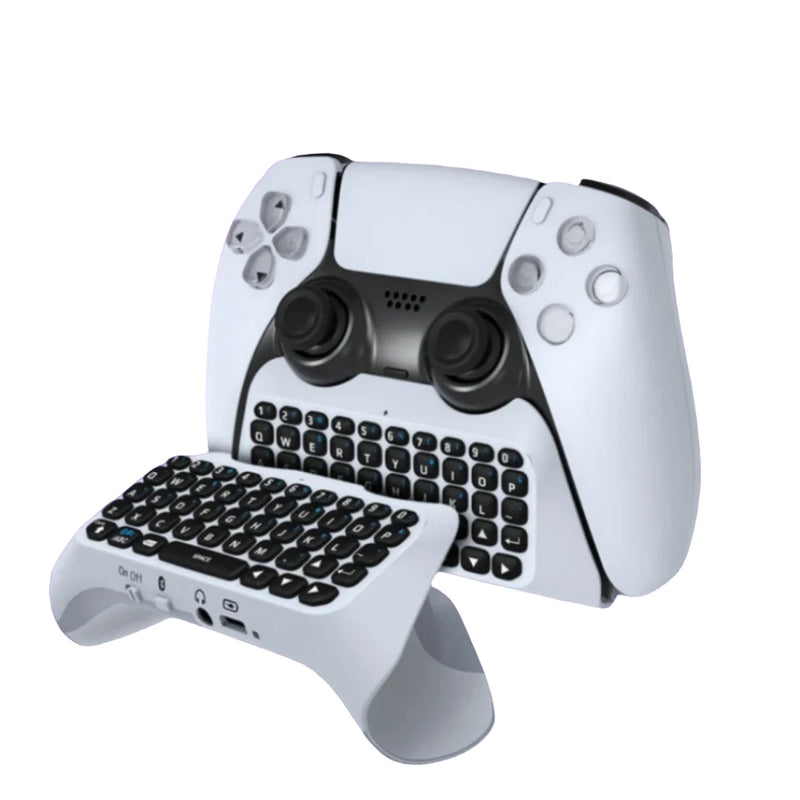 Teclado para Controle Sem Fio para PS5 Mini Gamepad Portátil com Alto-Falante Embutido Jack de Áudio 3.5mm e Conectividade 3.0 Acessório Gamer Presente Criança