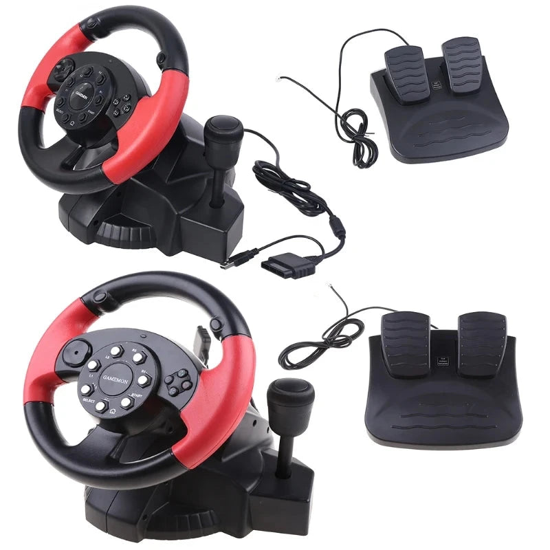 Controle Gamepad Volante para Série FT33d3 D7 200 Graus de Rotação Âgulo Duplo Motor Vibração para PS3 PS2 PC Transporte da Gota Acessório Gamer Presente Adulto Criança